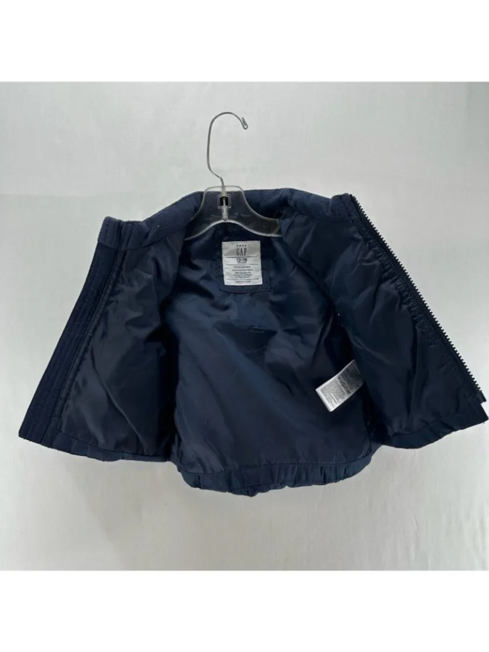 Baby Gap ColdControl Puffer Vest Boys 12-18M Water Resistant Outerwear Navy Blue